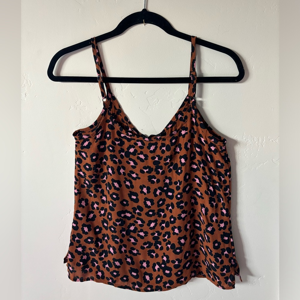 New! Sanctuary Women's . Tank Top Leopard Print Size XS. Color Brown/pink.
